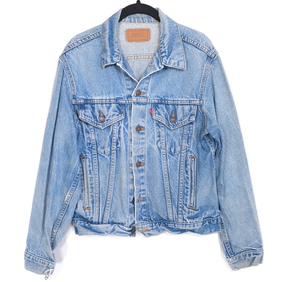 LEVI'S Vintage Denim Jacket‎ Trucker Made in USA Light Blue Classic Fit WPL423 - Picture 2 of 15